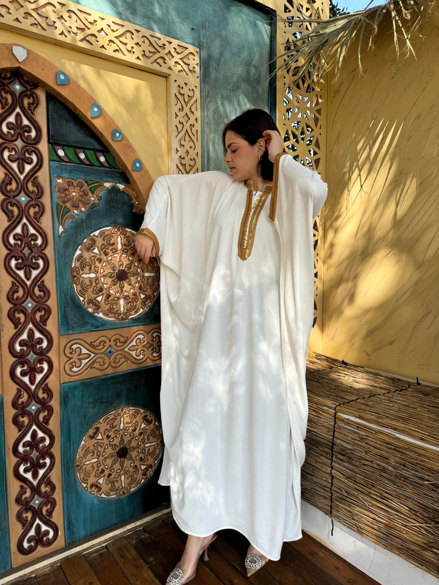 Black Golden Embellished Ramadan Kaftan
