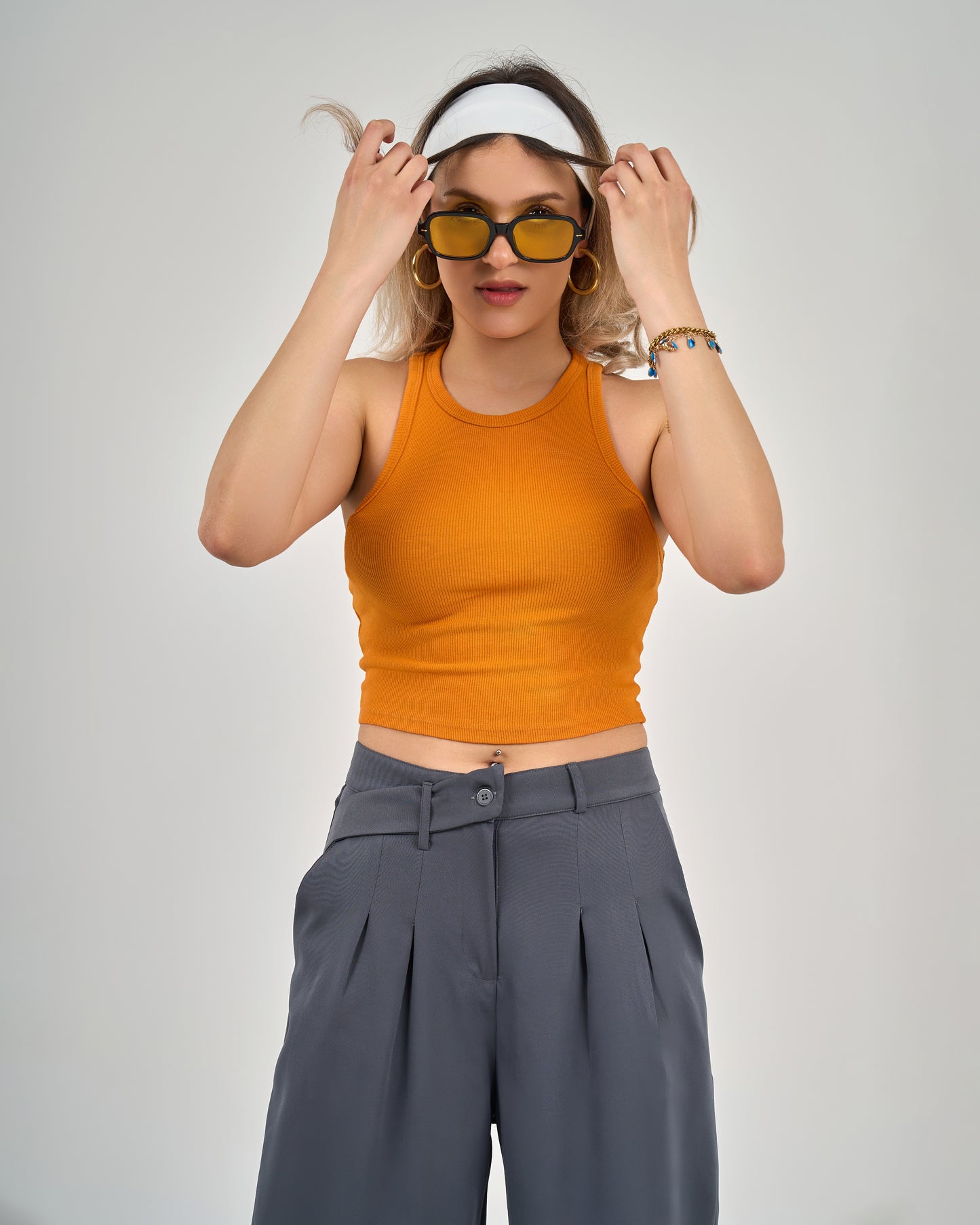 Seam trousers fabric decorative belt