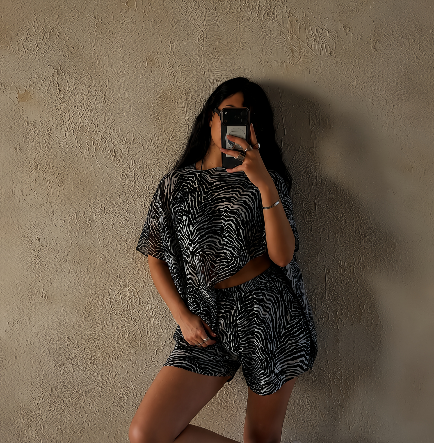 Savannah Shorts Set - Zebra