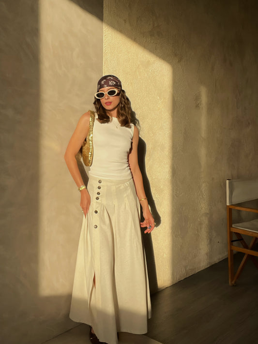 Linen Maxi Skirt