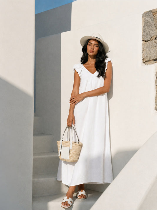 LONG PUFF SLEEVE DRESS
