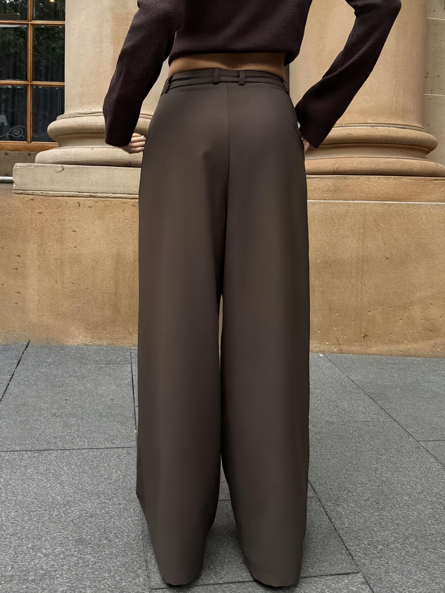 Trousers with wrap detail