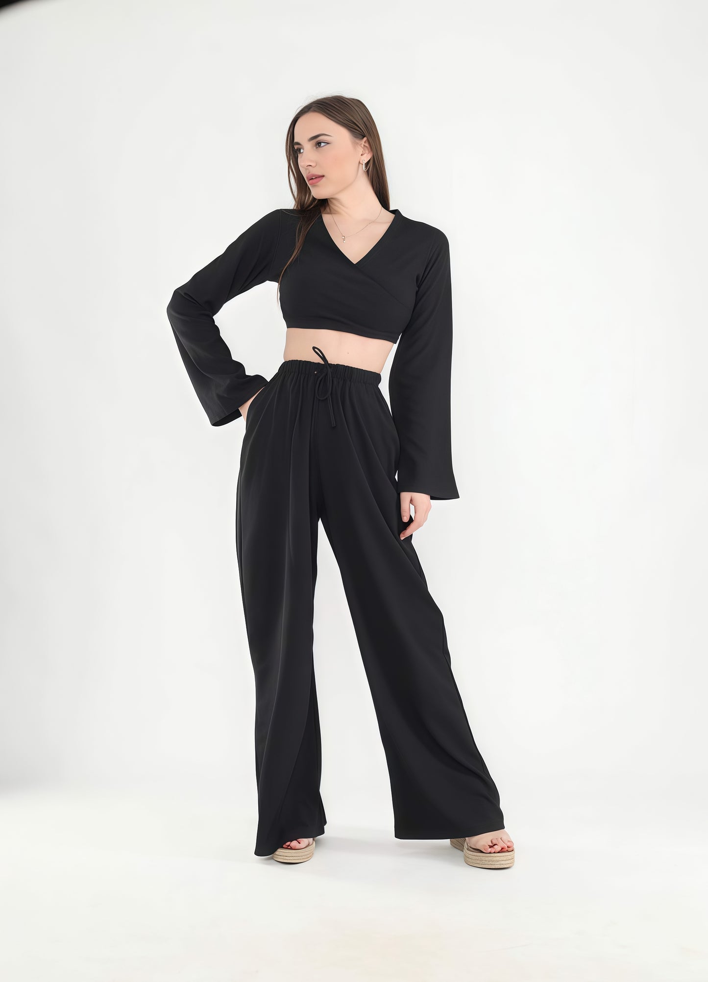 Black Linen Set