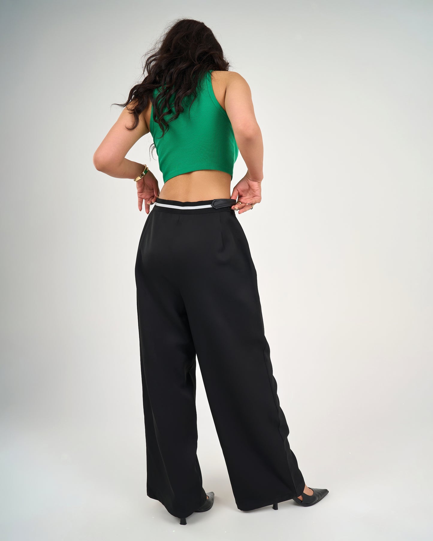 High Waisted Wide Leg Pants Black-High Waisted Wide Leg Pants