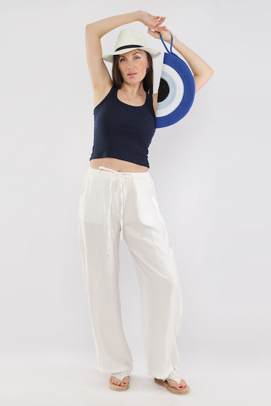 White Linen Pants