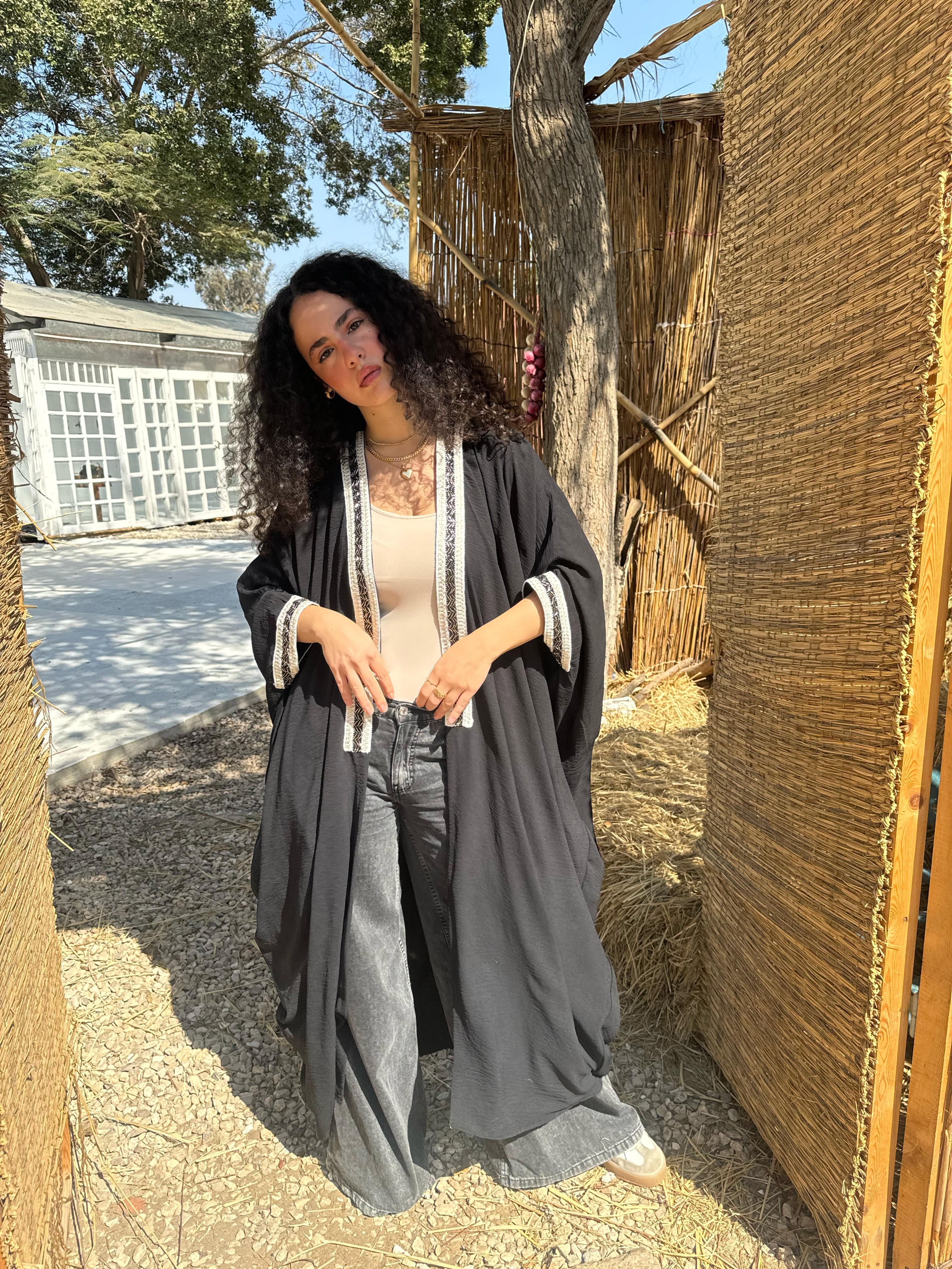 Abaya With Indian Accessory
