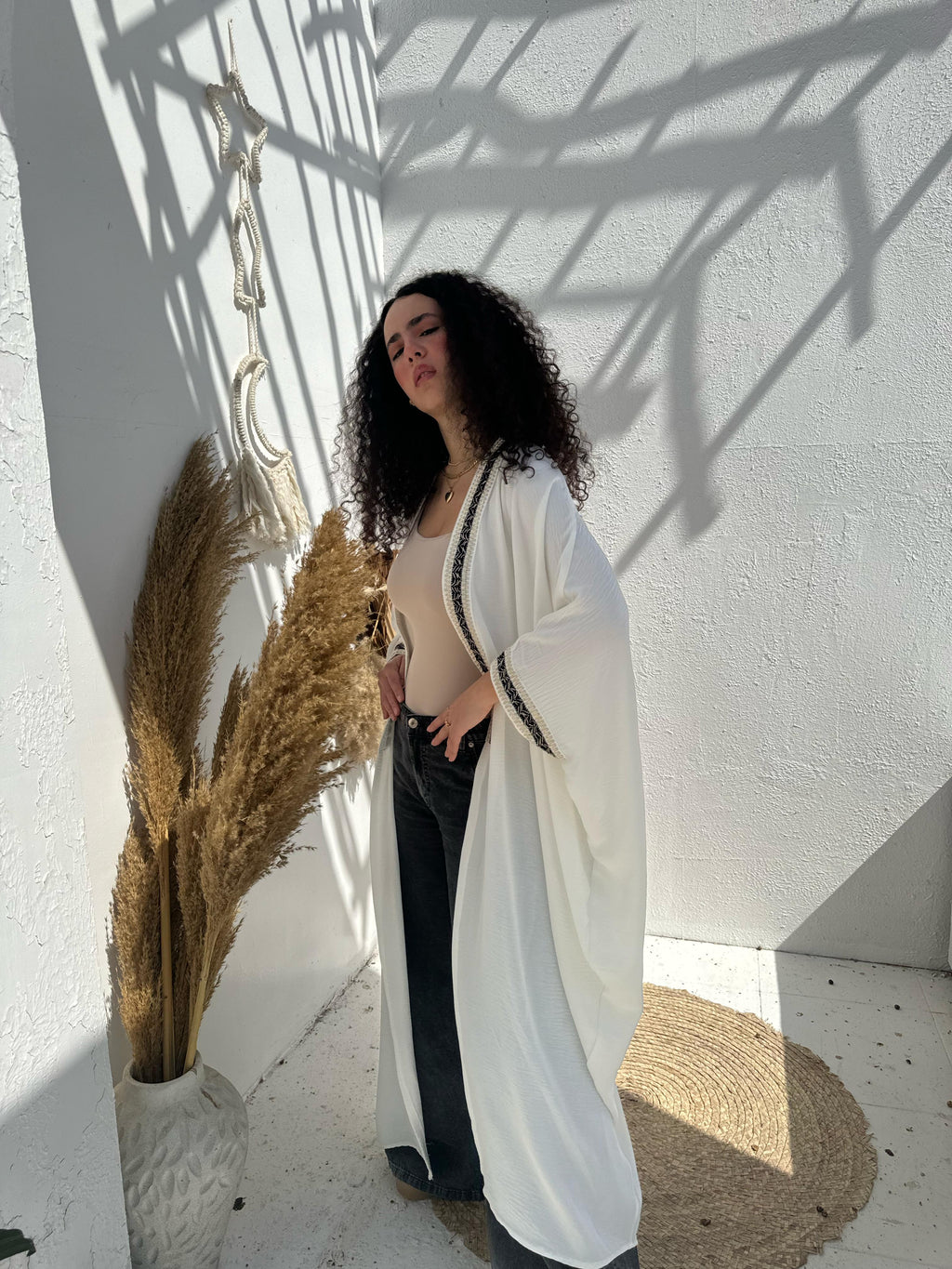 Abaya With Indian Accessory