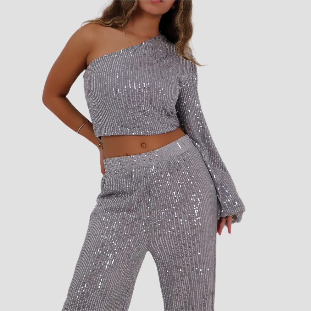 Silver Sequin Pants