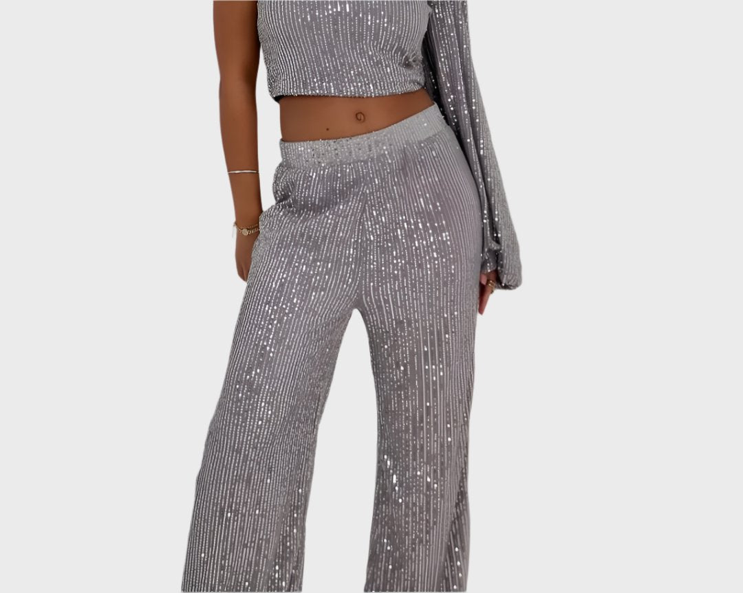 Silver Sequin Pants