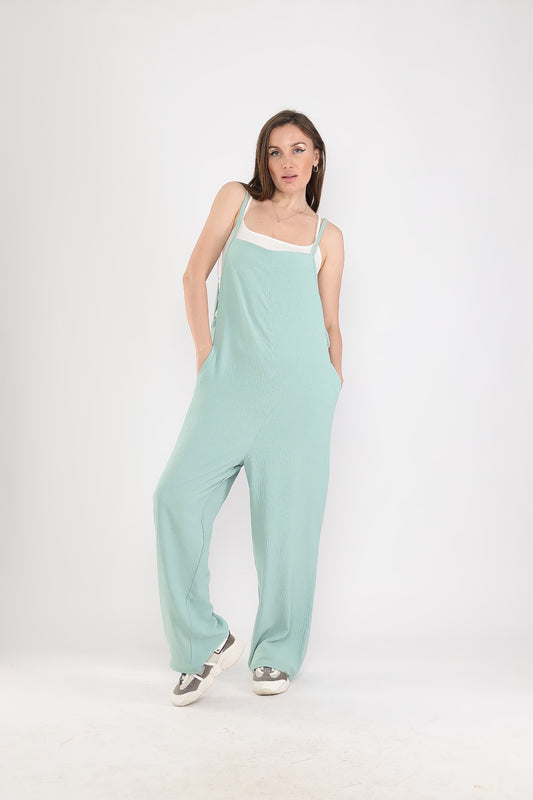 Mint Crepe Jumpsuit