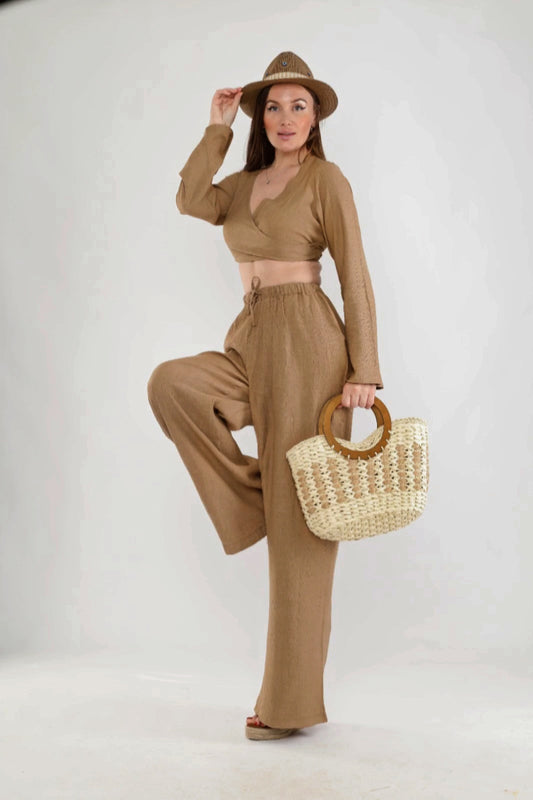 Beige Linen Set