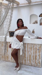 Latina set with mini skirt