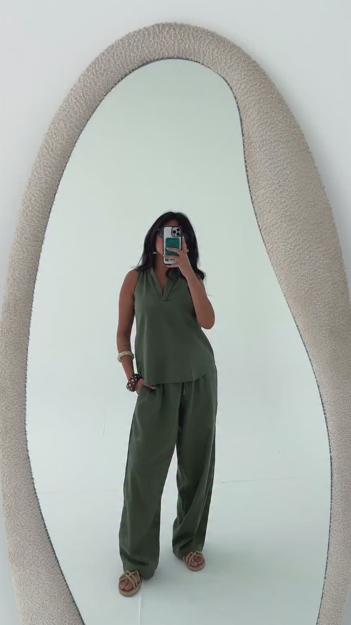 Luna Halter Linen Set