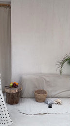 Wide-leg polka dot trousers