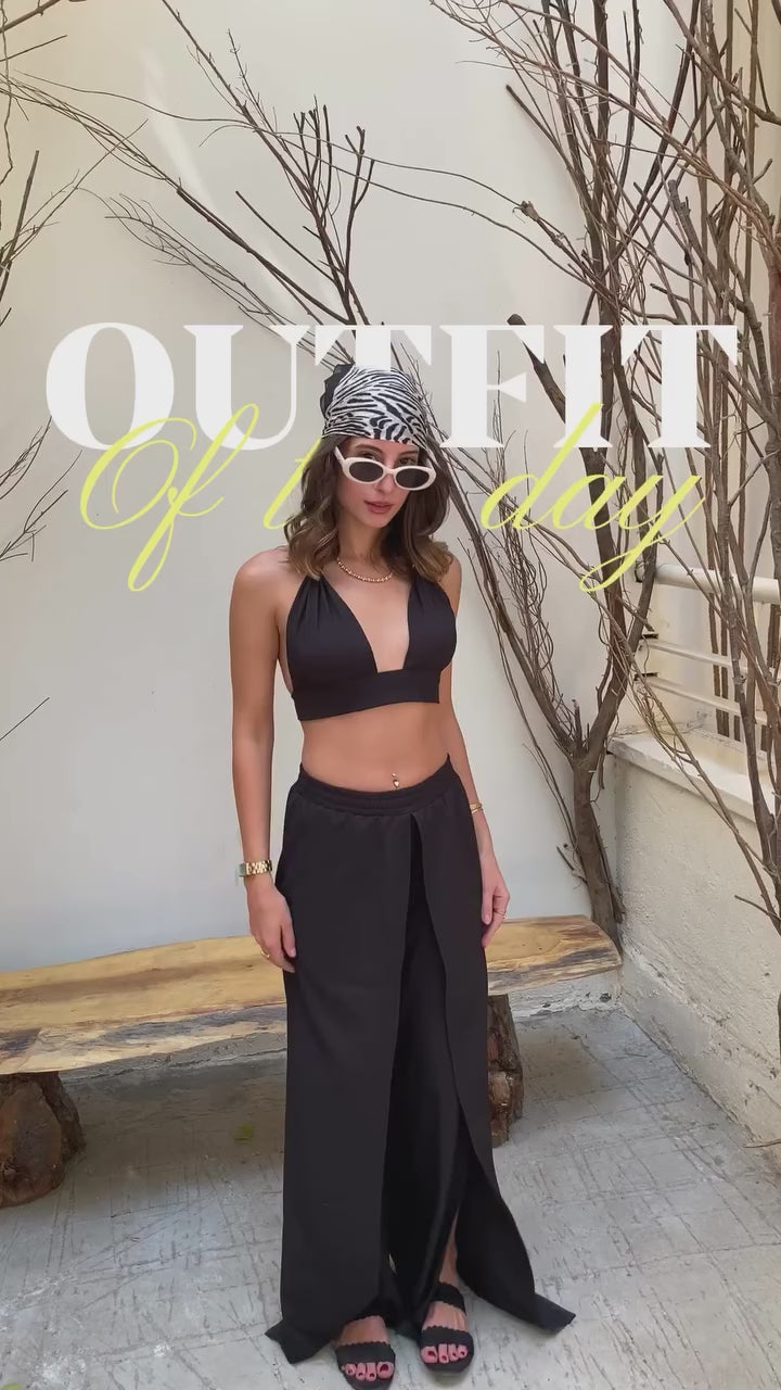 Top und Maxi Rock schwarz