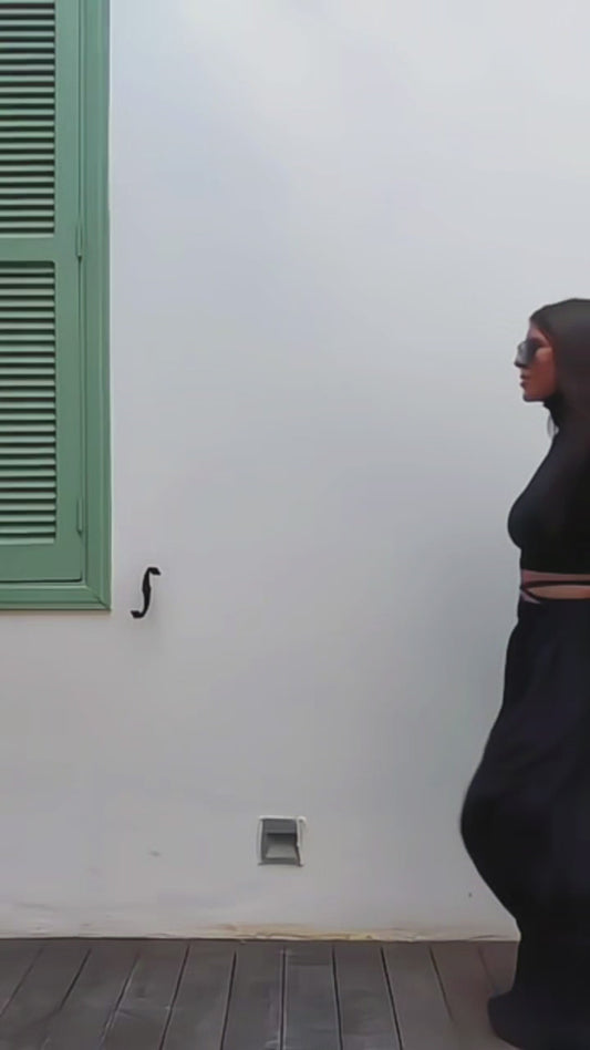 Black Belt & Pleats Pants
