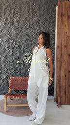 Luna Halter Linen Set