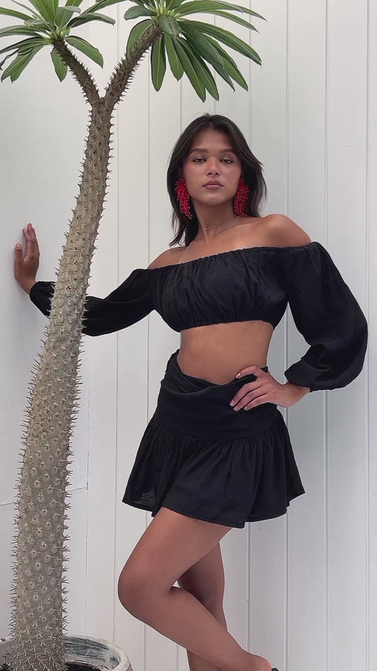 Latina set with mini skirt