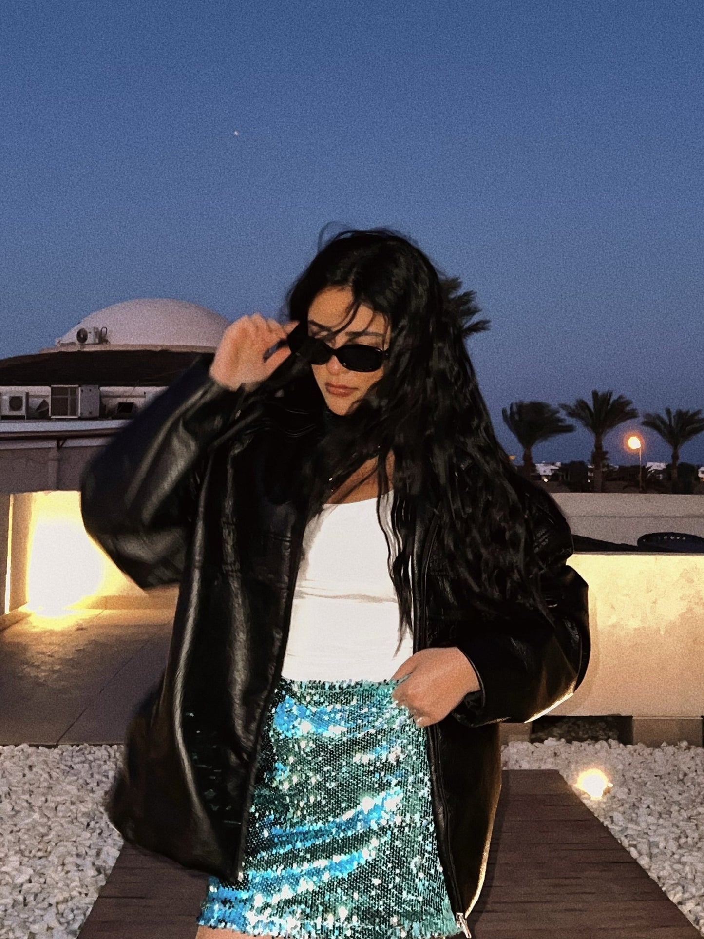 The Sequin Bloom Mini Skirt
