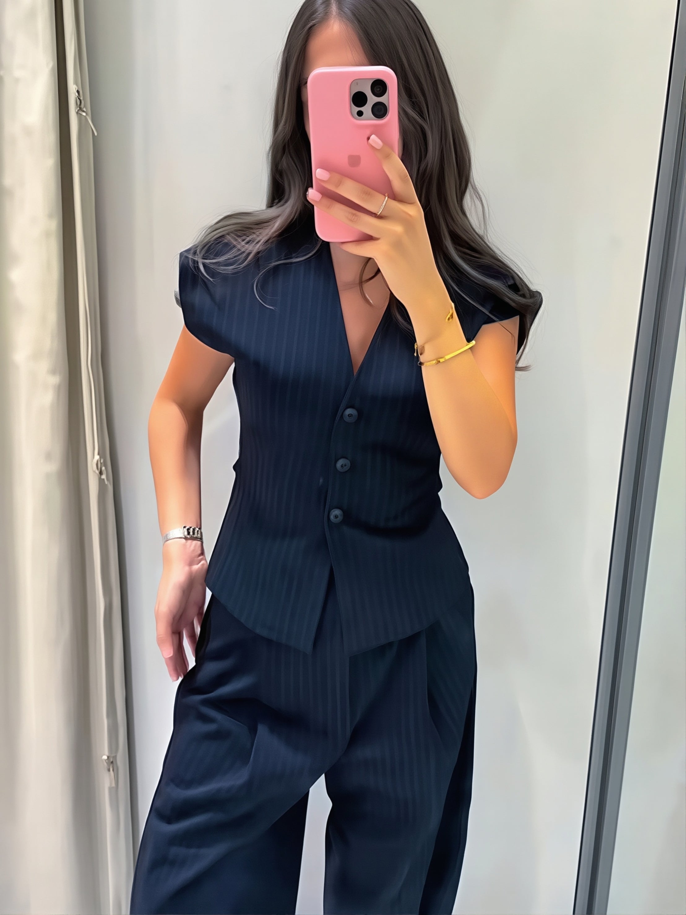 Elegant Stylish Belted Trousers Set