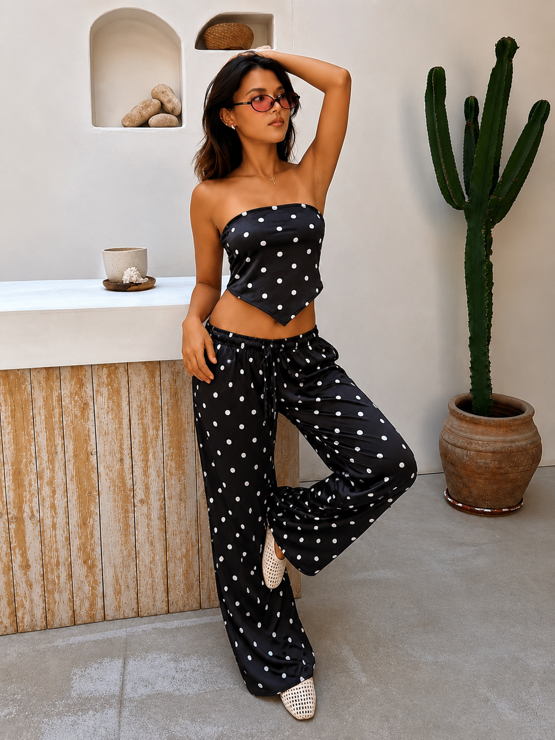 "Midnight Polka Summer Set"