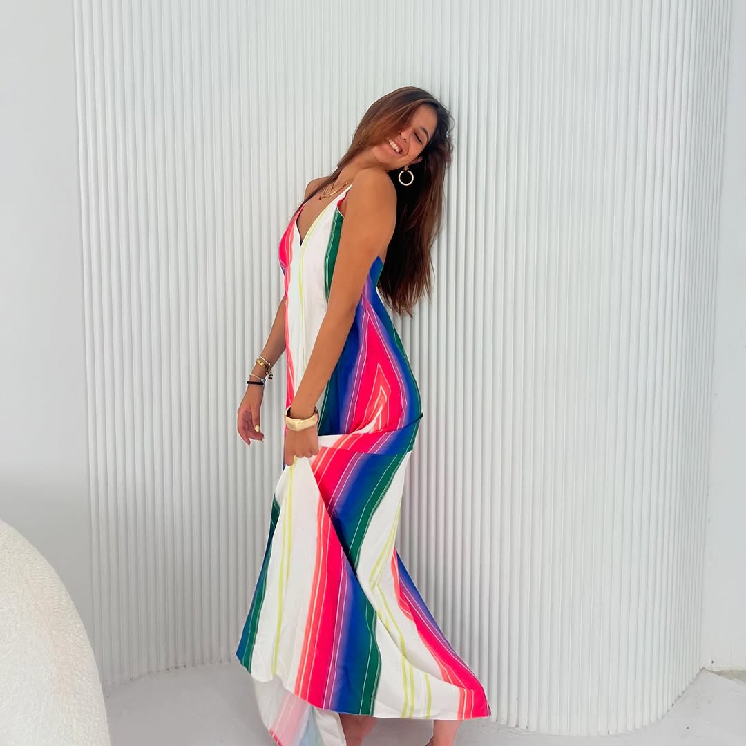 Rainbow Strappy Dress