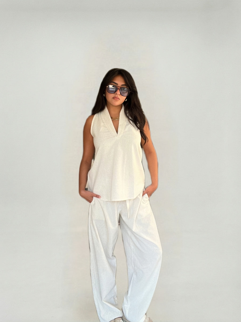 Luna Halter Linen Set