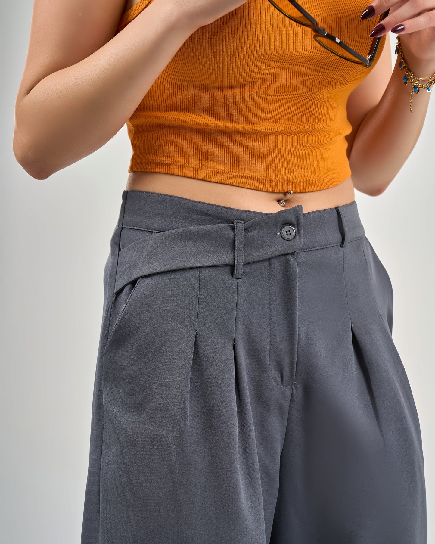 Seam trousers fabric decorative belt