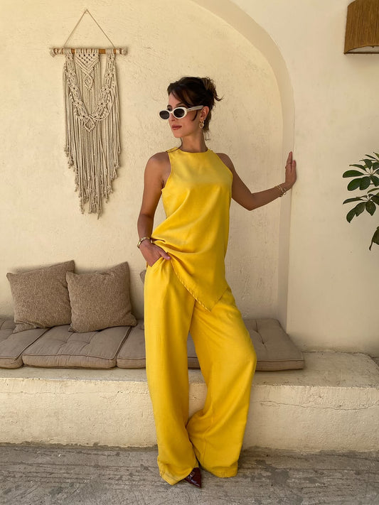 Yellow Cross Cut Suit