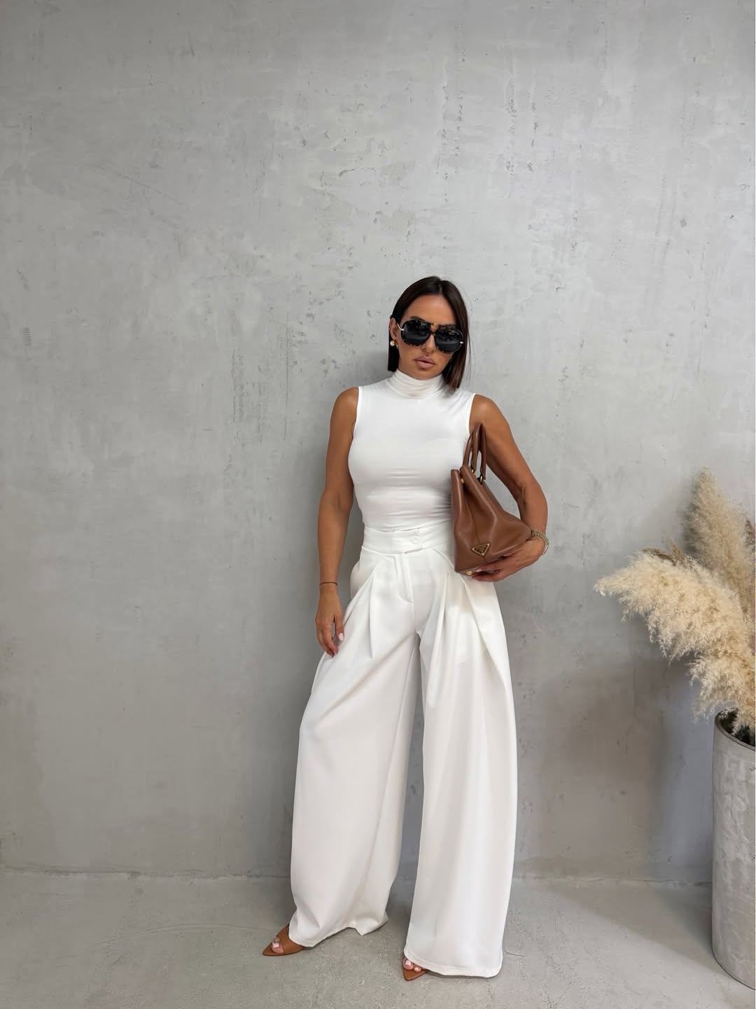 Elara Wide-Leg Pants-Ivory-White