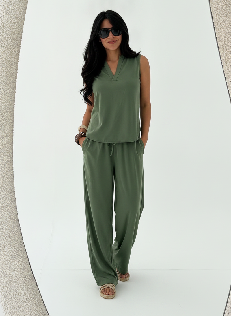Luna Halter Linen Set
