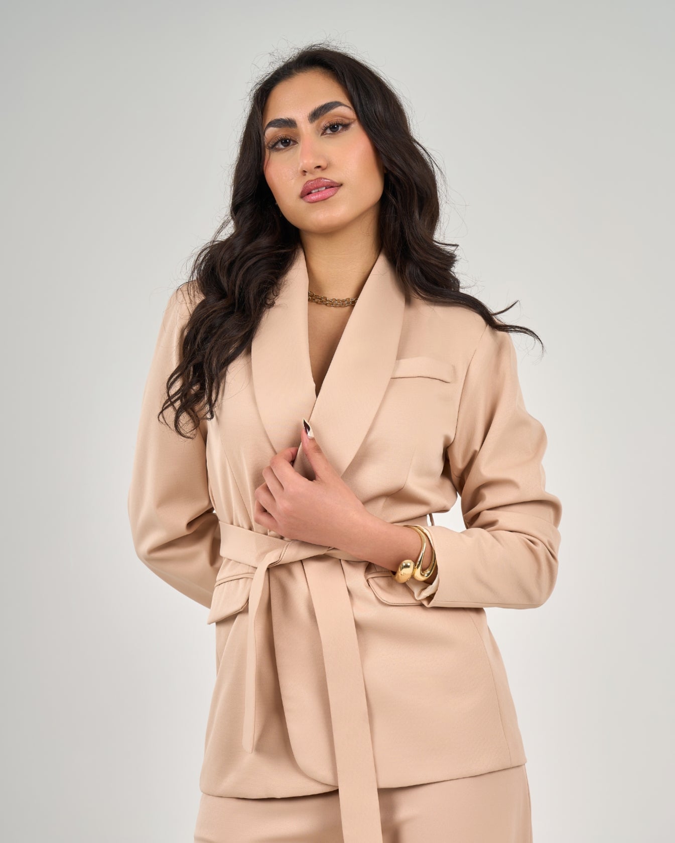 Premium Tailored Belted Blazer