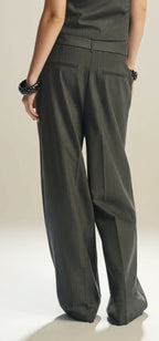 Elegant Stylish Belted Trousers Set