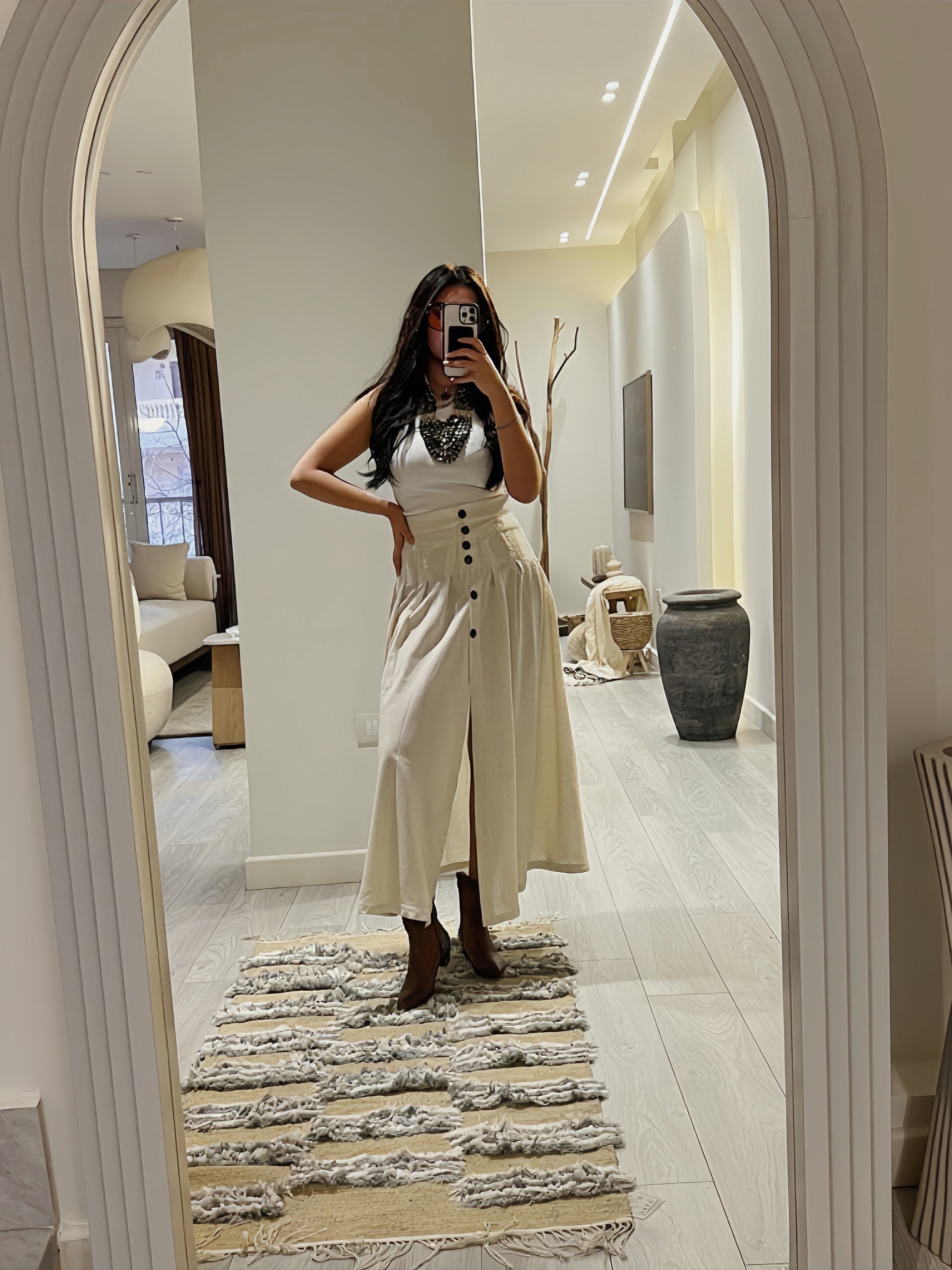 Linen Maxi Skirt