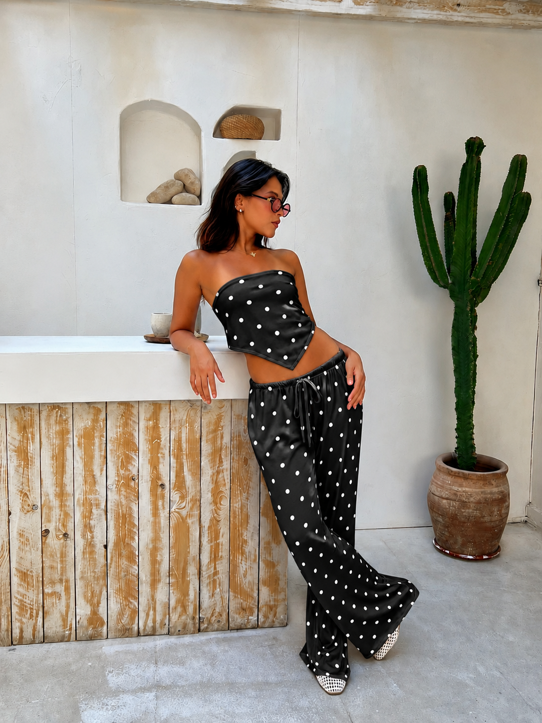 "Midnight Polka Summer Set"