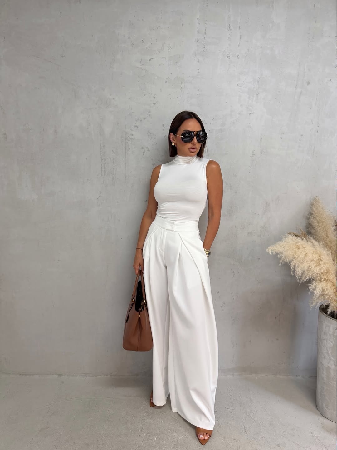 Elara Wide-Leg Pants-Ivory-White
