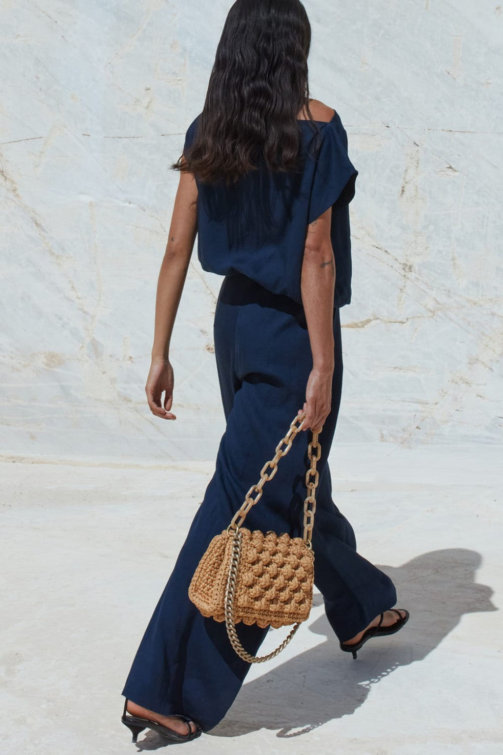 Azure Linen Set – Navy Blue