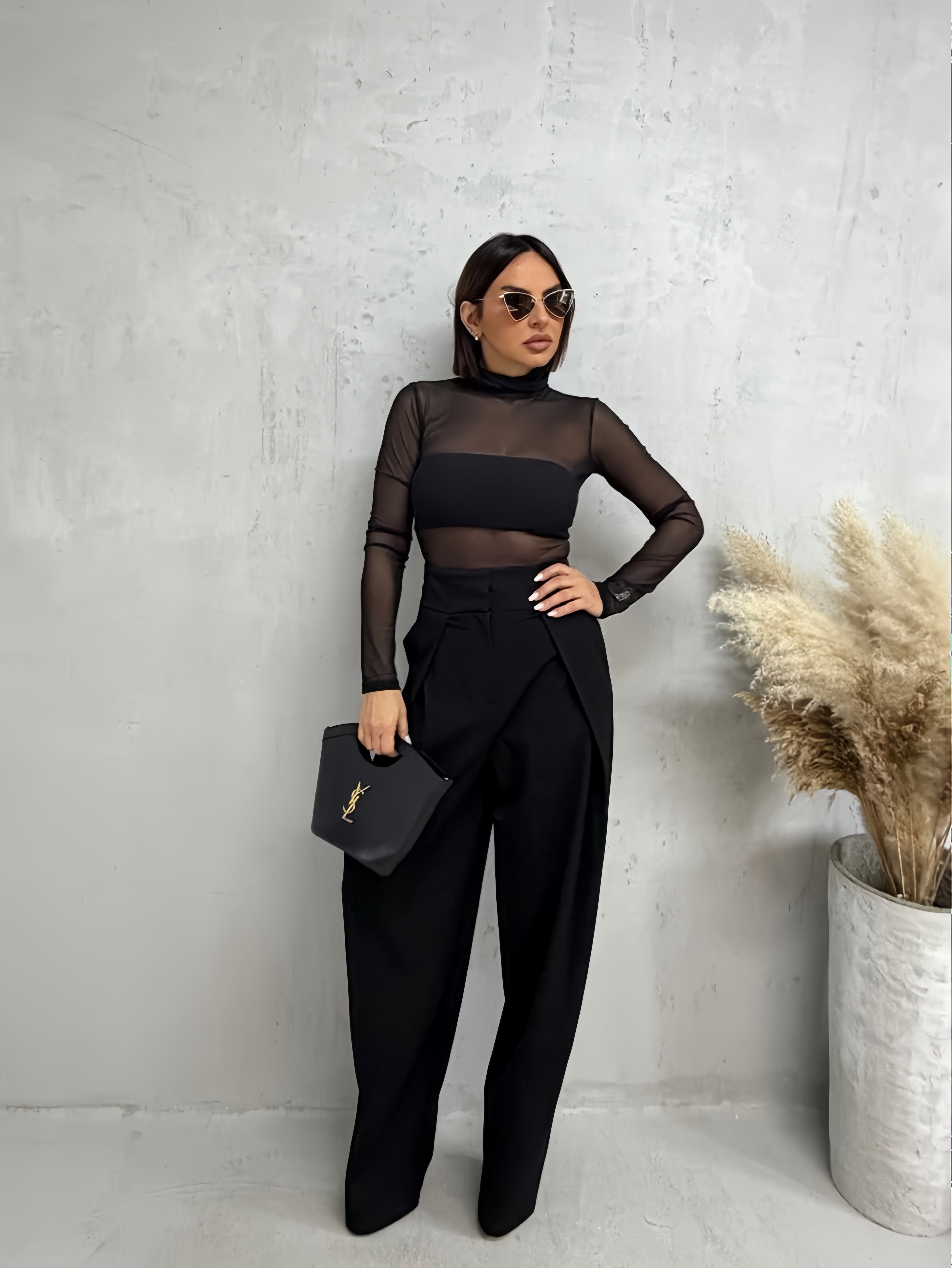 RANDY trousers with accented pleats