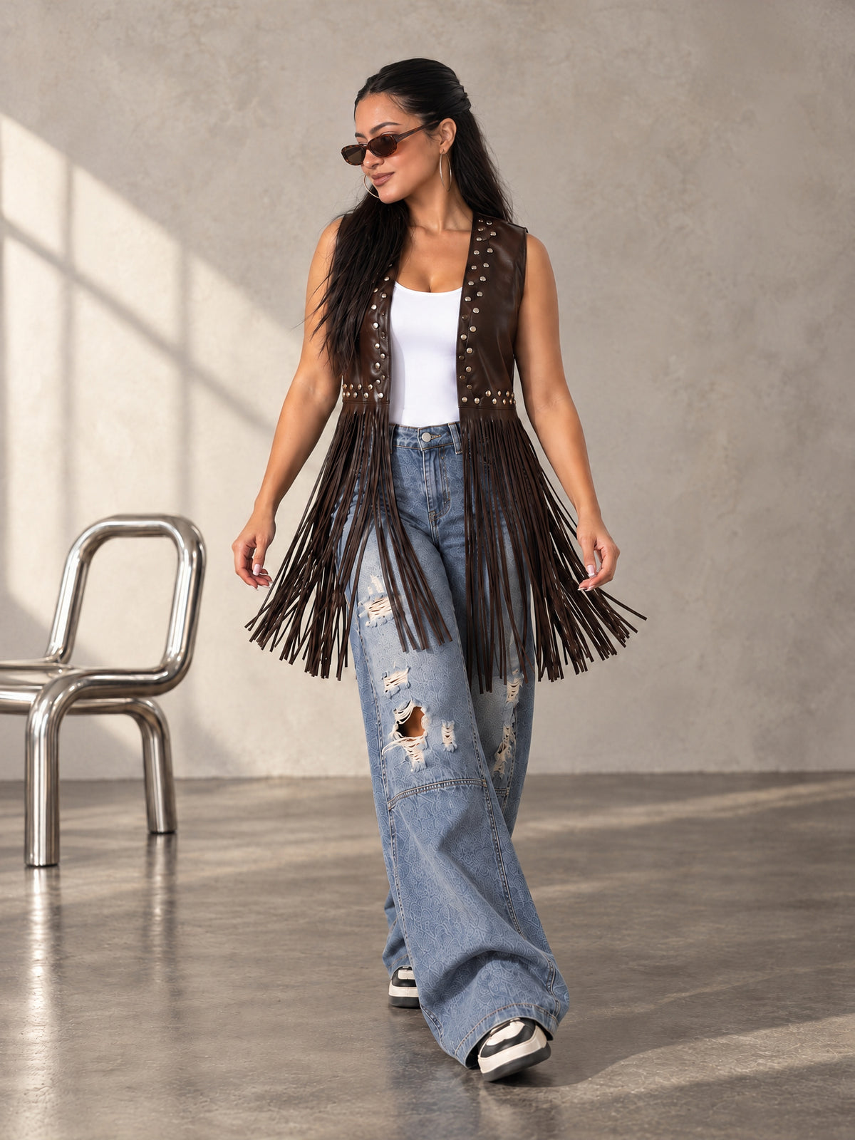 The Midnight Fringe Vest