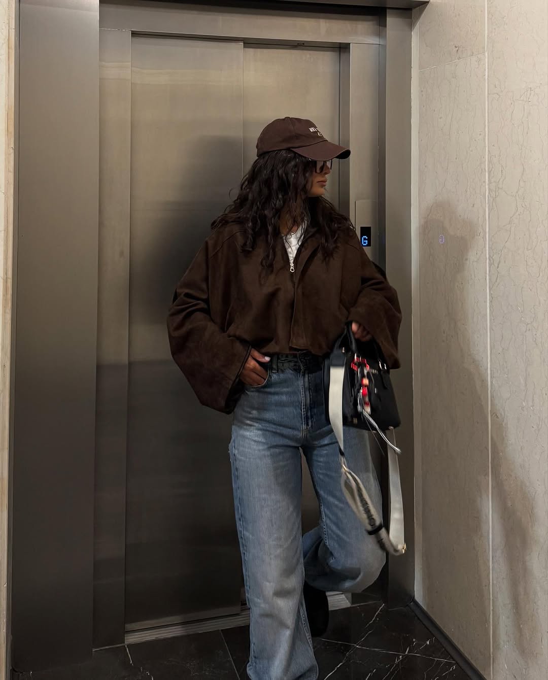 SUEDE ZIPPERED DROP SHOULDER BOMBER JACKET