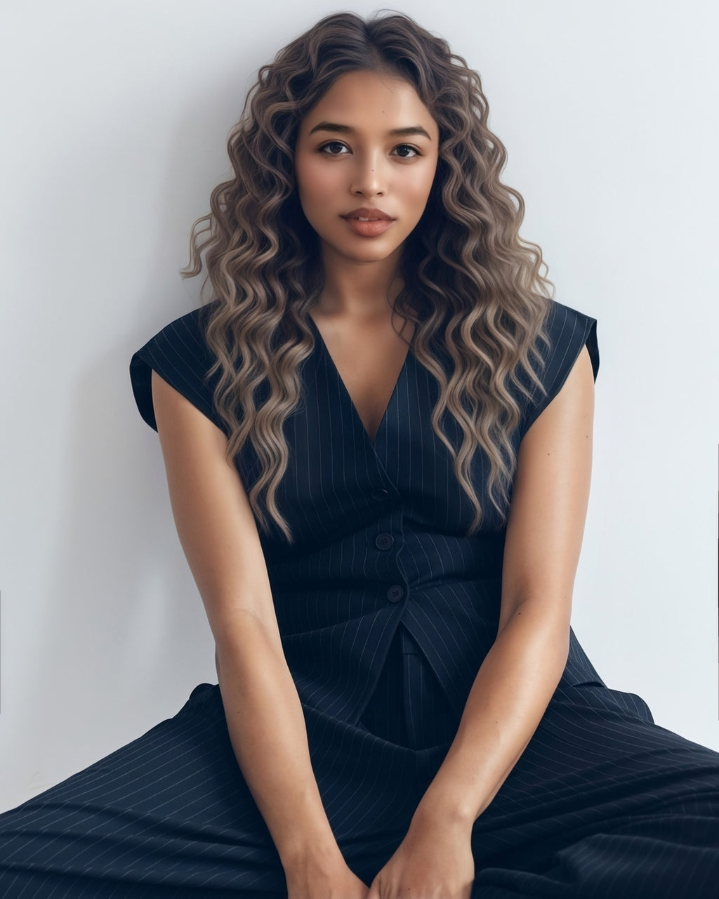 Elegant Stylish Belted Trousers Set