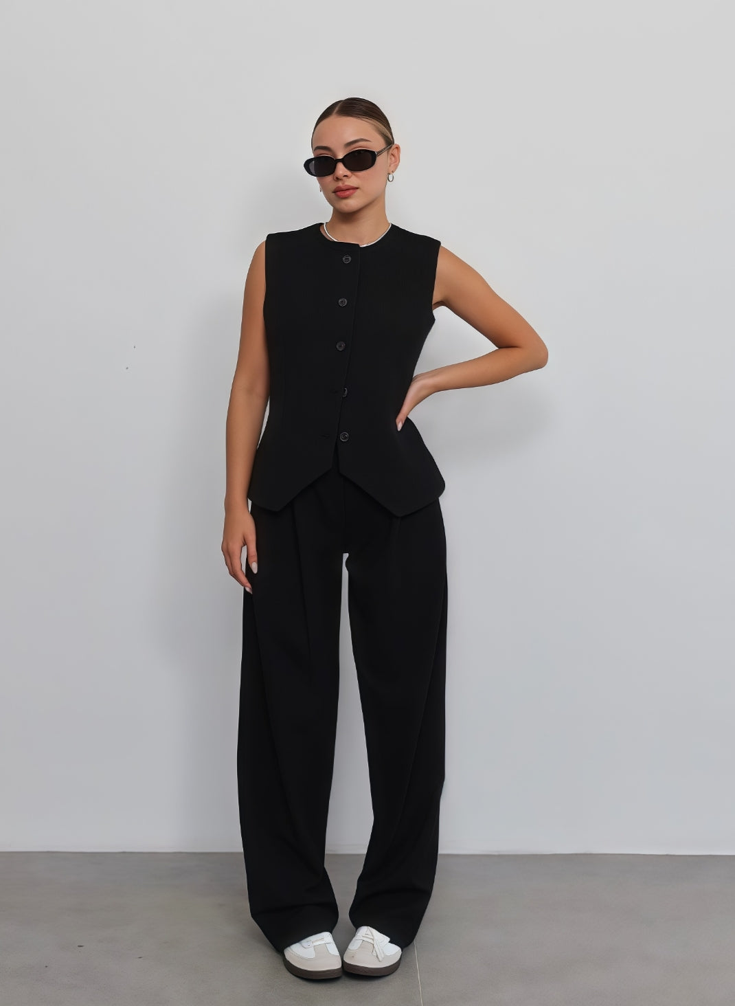 3 Piece Women's Suit Oversized It Is Choco Black