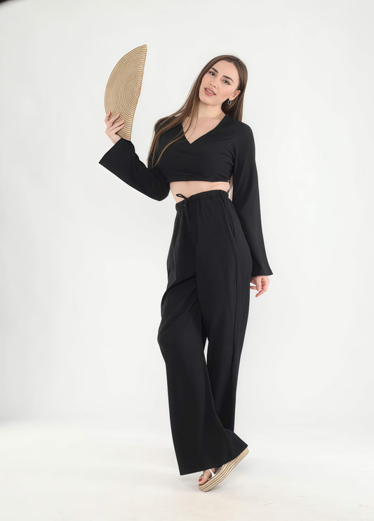 Black Linen Set