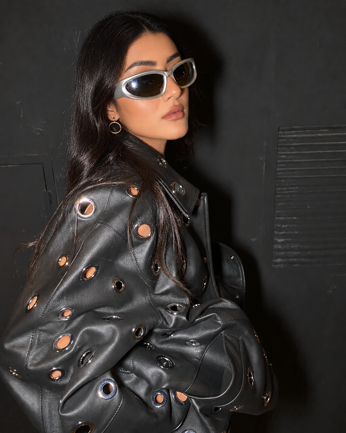 The Rebel Eyelet Leather Jacket