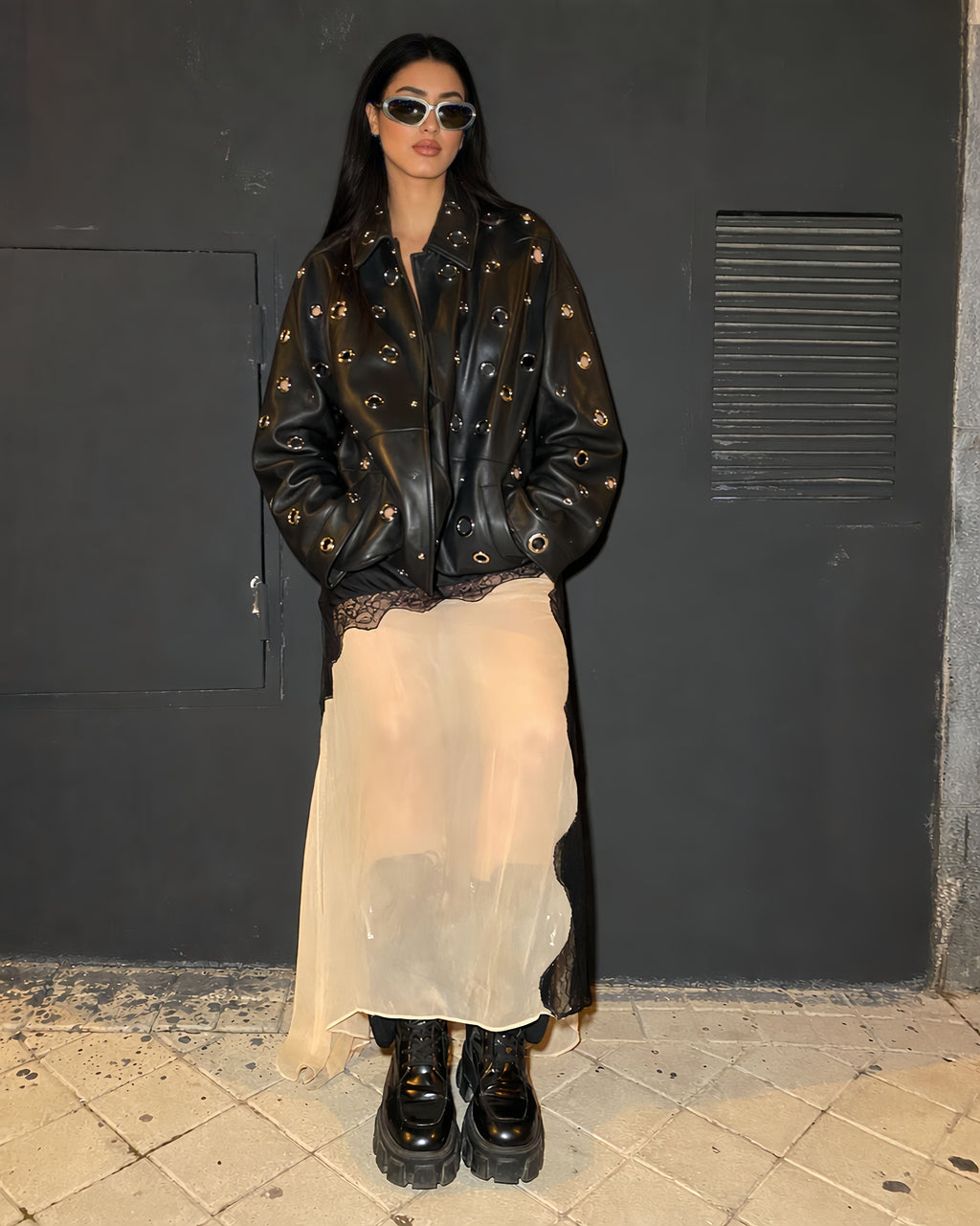 The Rebel Eyelet Leather Jacket