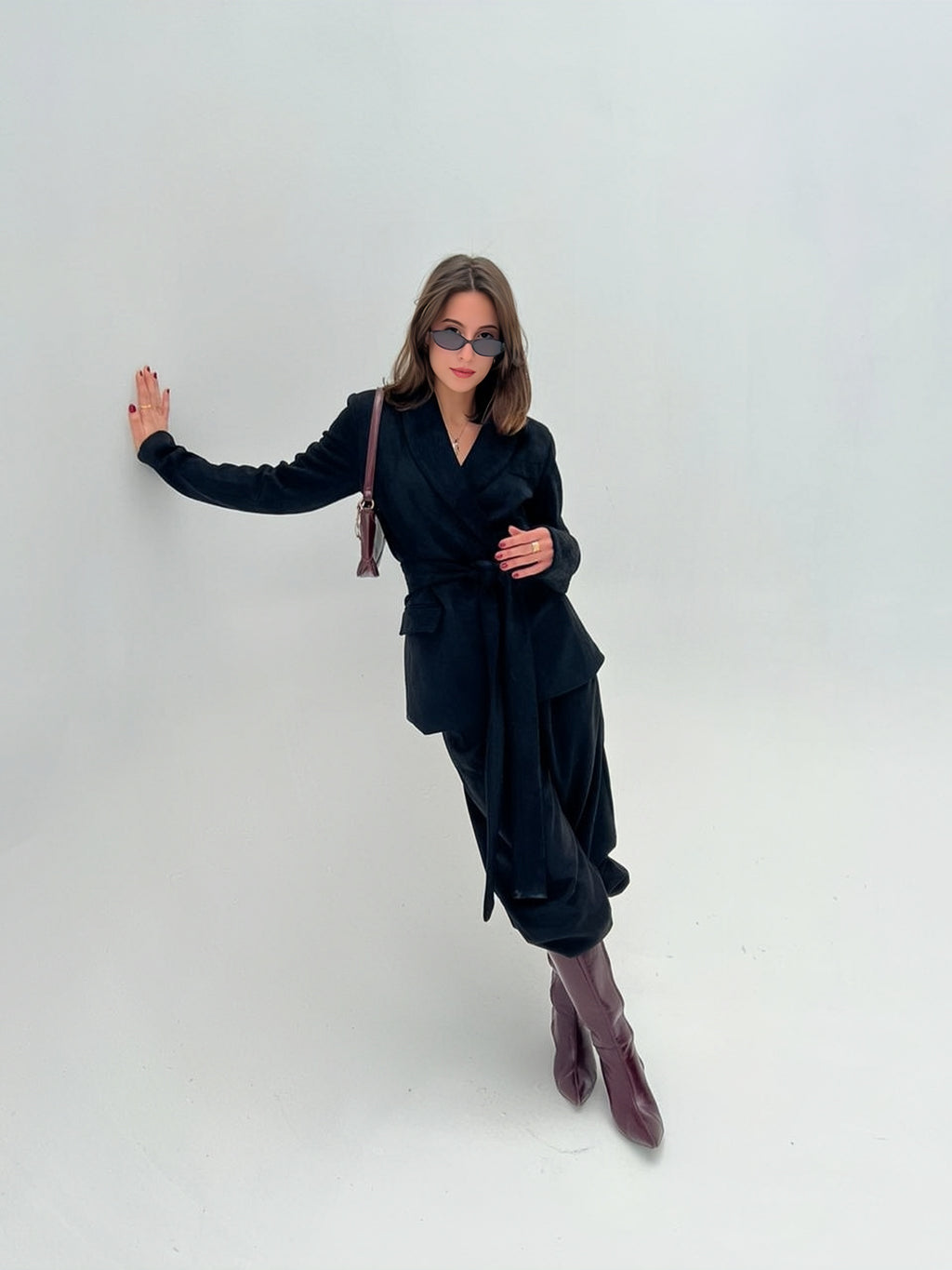 Suede Jacket and Trouser Set