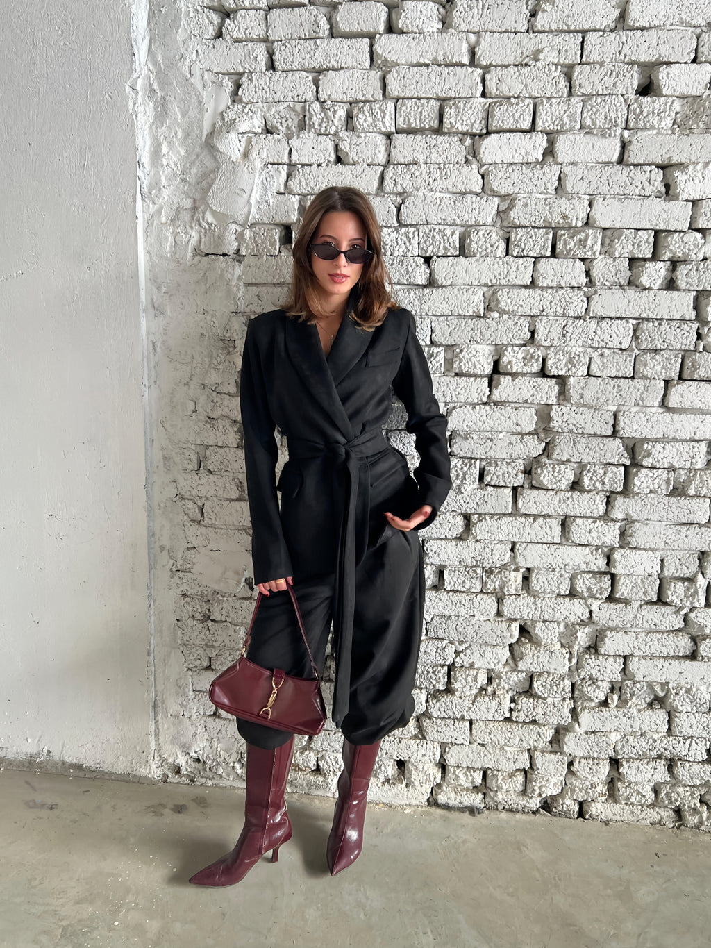 Suede Jacket and Trouser Set