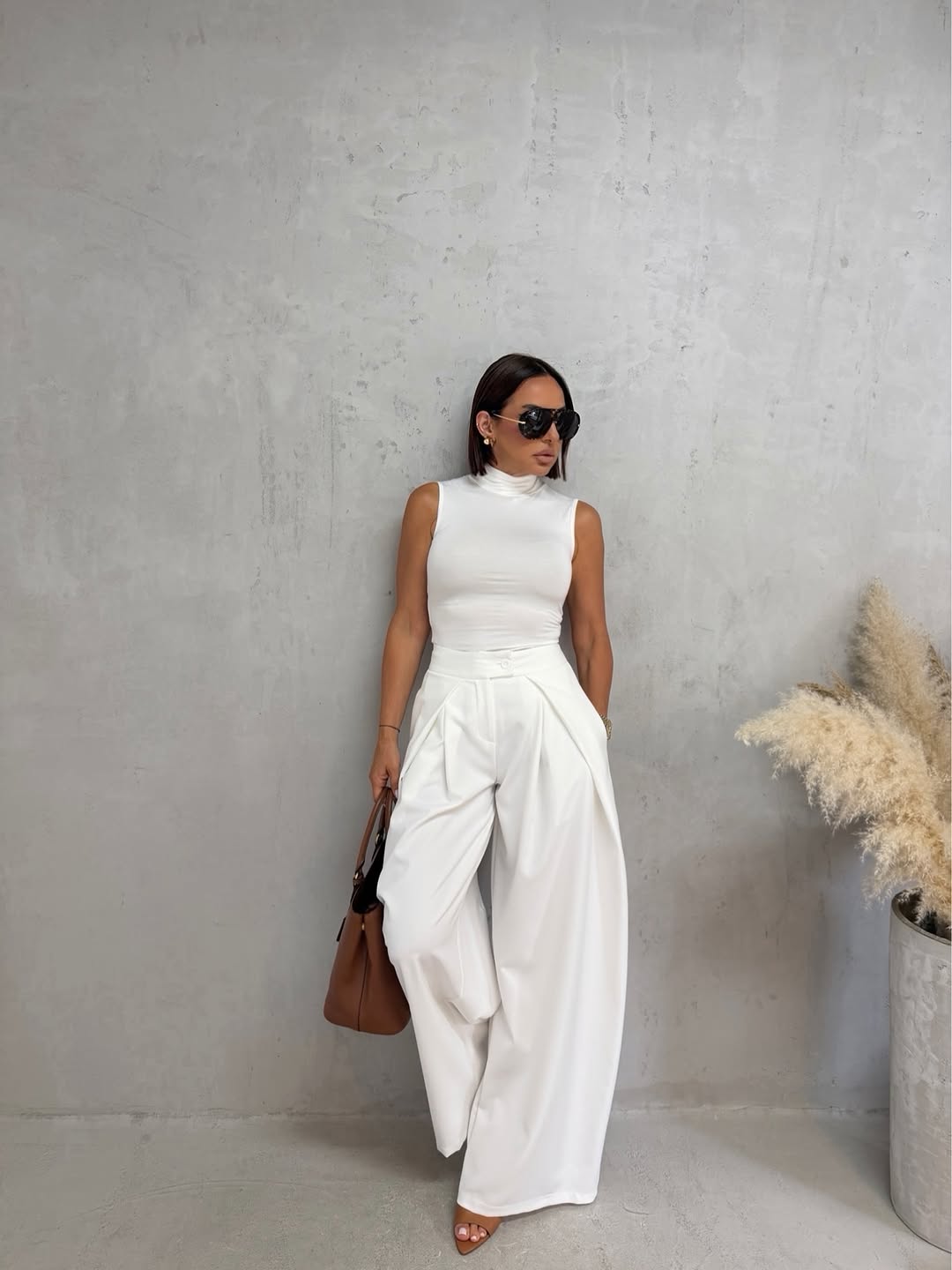 Elara Wide-Leg Pants-Ivory-White