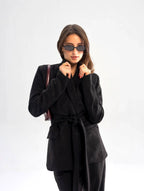 Suede Jacket and Trouser Set