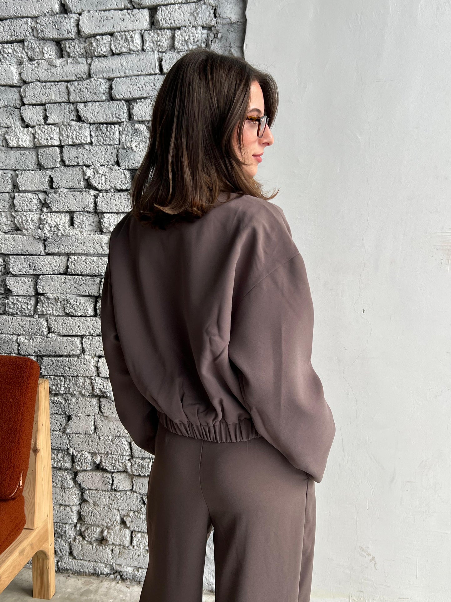 Brown Two-Piece Casual Suit